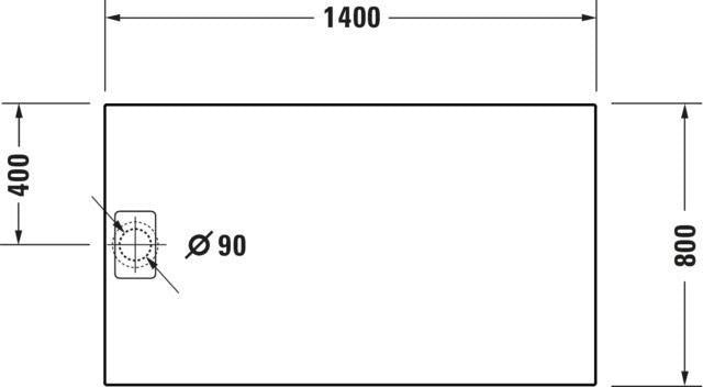 DURAVIT Stonetto Duschwanne 1400x800x50 mm Mineralguss Weiß Matt – Bodenbündig & Rutschhemmend