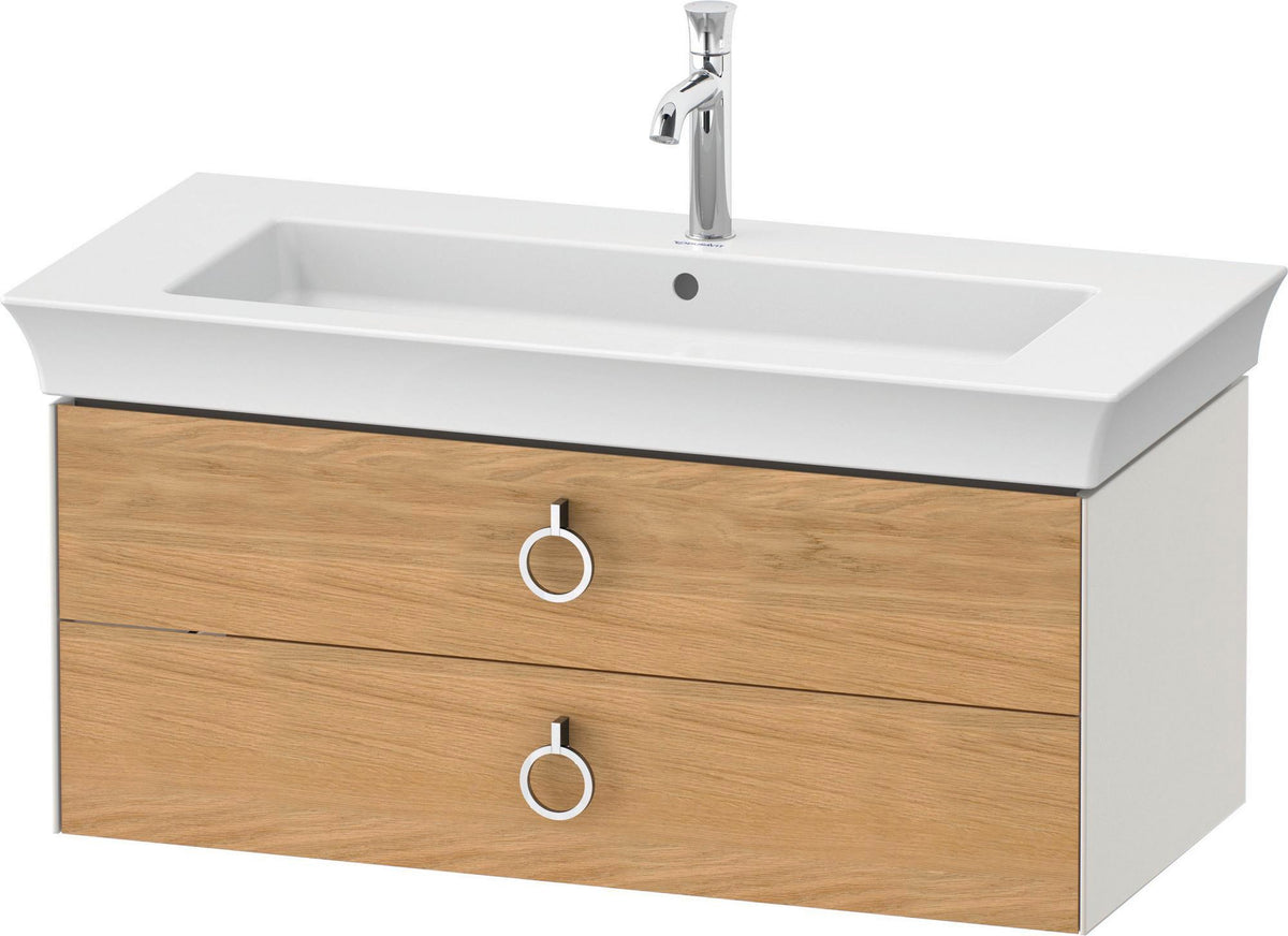 DURAVIT Waschtischunterbau White Tulip wandhängend 984 mm mit 2 Schubkästen, weiß seidenmatt