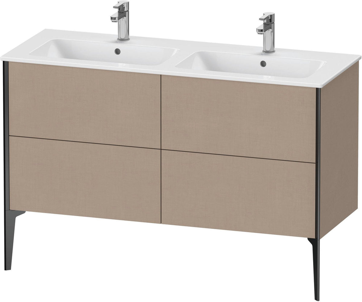 DURAVIT XViu Waschtischunterbau bodenstehend 1280 mm, 4 Auszüge, weiß matt – Tip-On