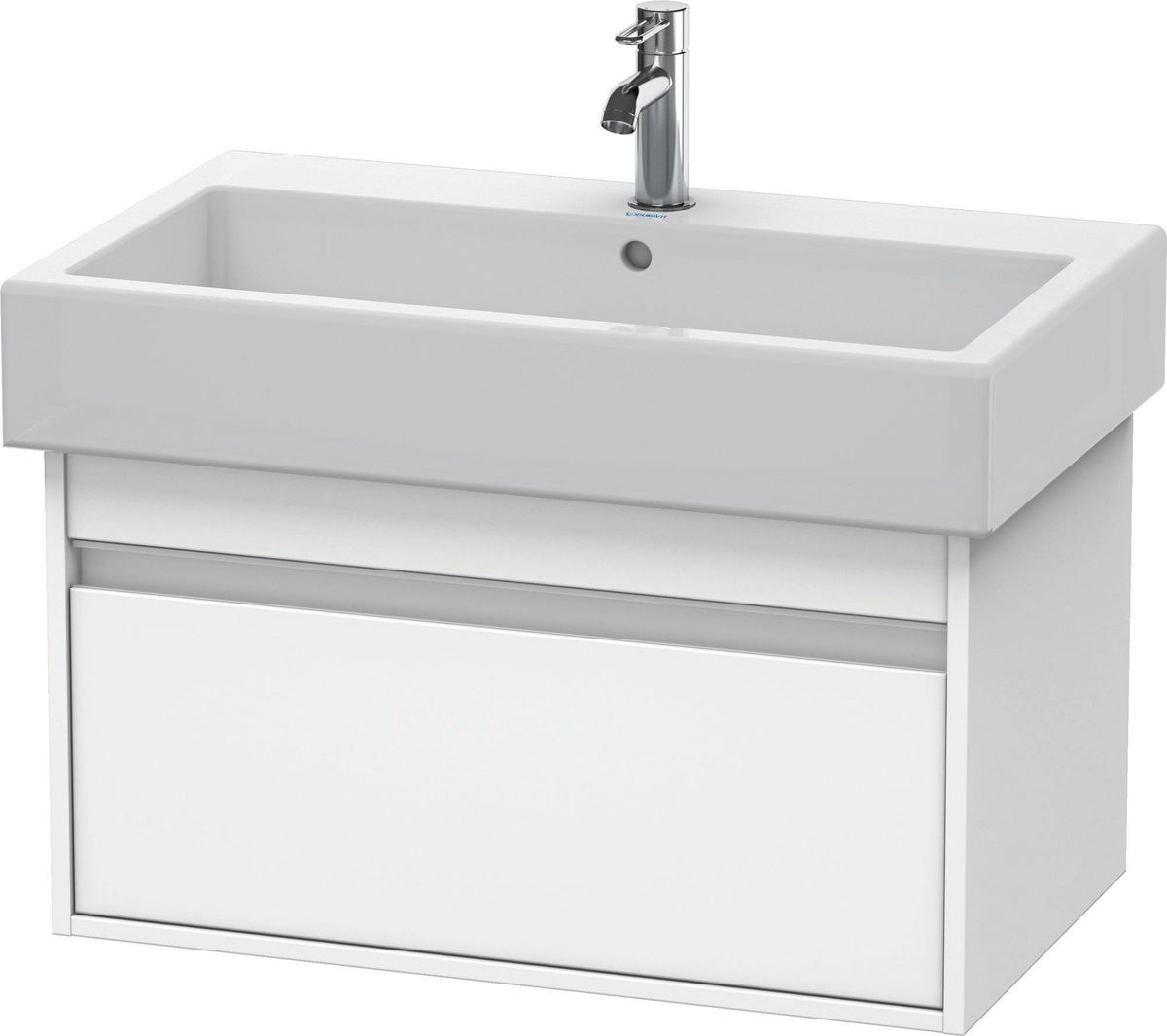 Duravit Ketho Waschtischunterbau wandhängend 750 mm, 1 Auszug, weiß matt – für Vero 045480