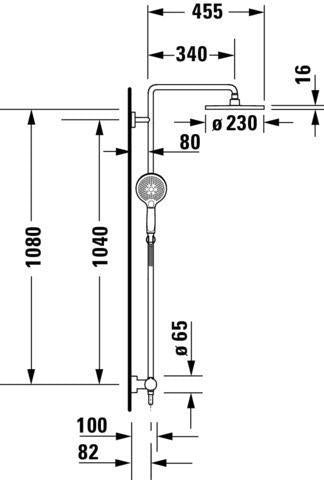 Duravit Duschsystem C.1 mit Brausemischer, Keramikmischsystem, Schwarz Matt