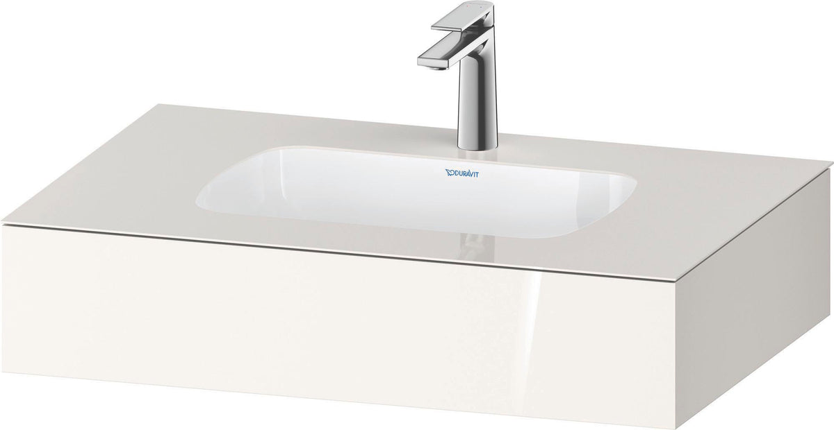 DURAVIT Qatego Einbauwaschtisch mit Konsole 800x550mm Weiß Hochglanz – Studio F. A. Porsche