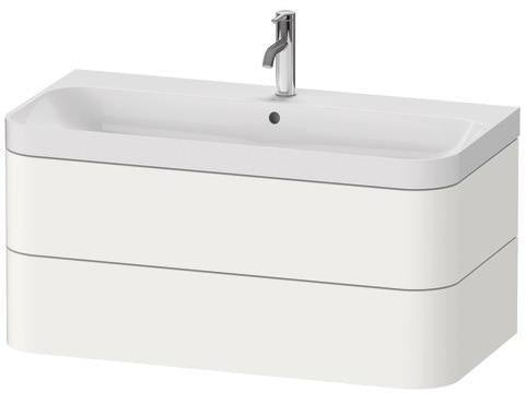 Duravit Waschtischset Happy D.2 Plus 975x490mm ein Hahnloch taupe supermatt