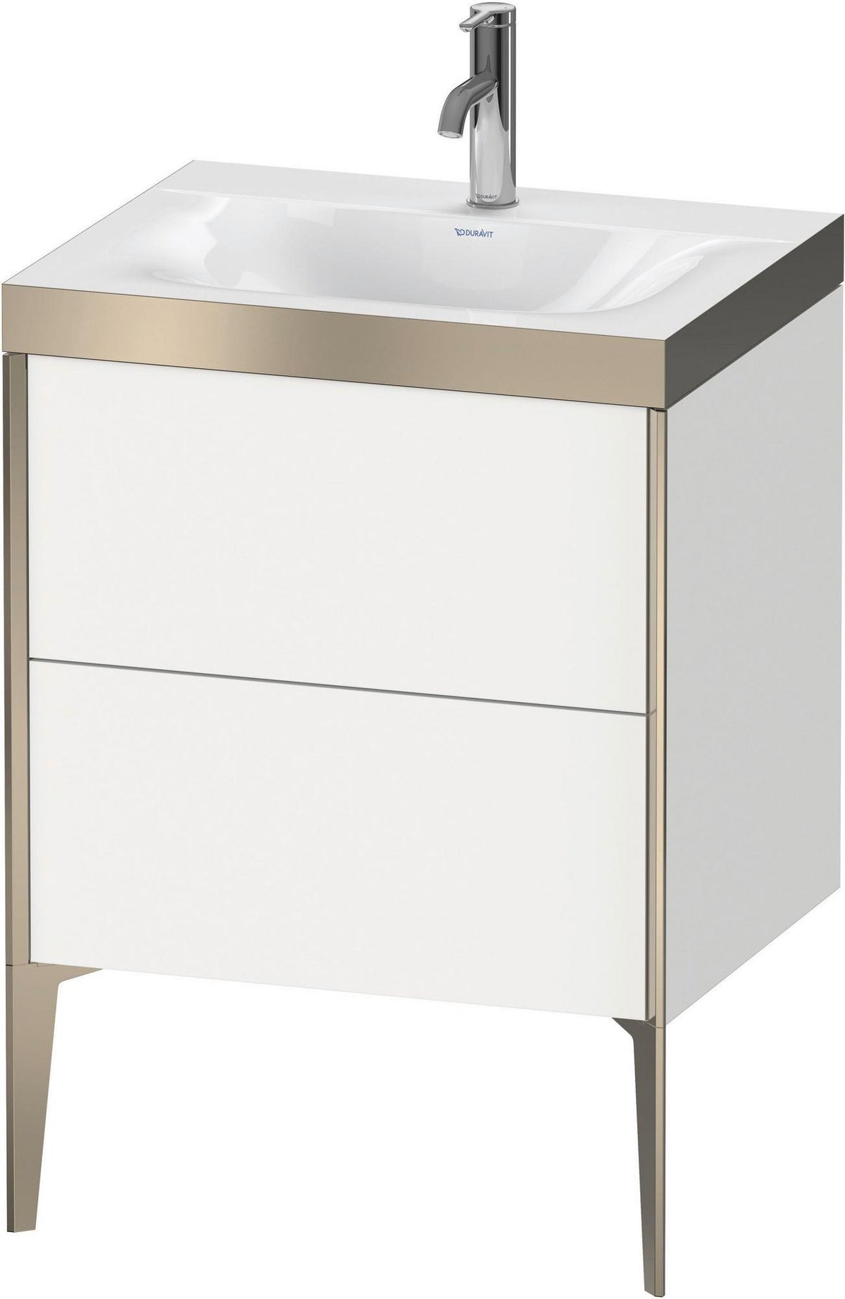 DURAVIT XViu c-bonded Waschtischset bodenstehend 600 mm weiß mit Soft-Close