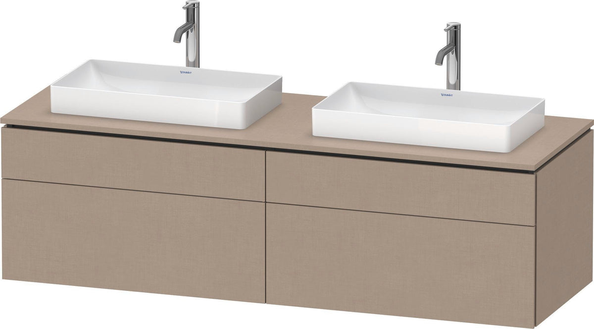 DURAVIT L-Cube Konsolenwaschtischunterbau 1620 mm Taupe supermatt mit Tip-on Technik