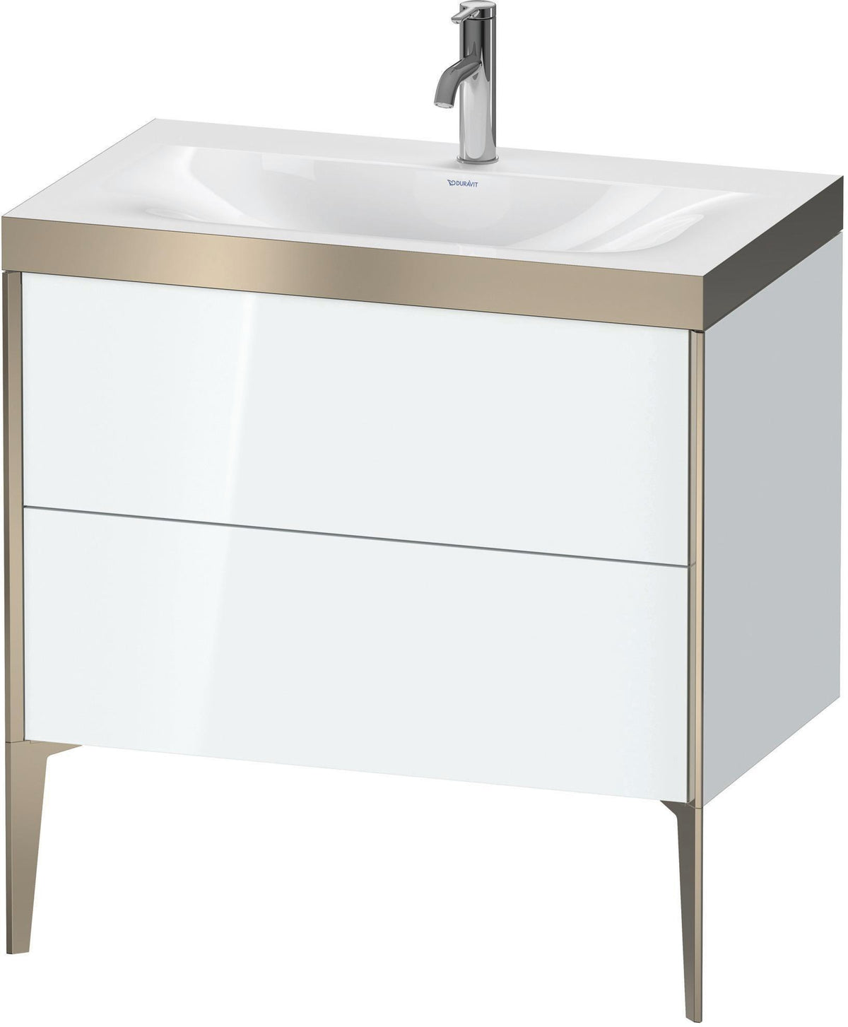 DURAVIT XViu c-bonded Waschtischset bodenstehend 800 mm mit 2 Auszügen und Push-Open