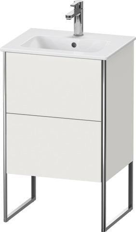 Duravit Waschtischunterbau XSquare Compact 592x510x418 mm weiß matt – 2 Auszüge, Fußgestell
