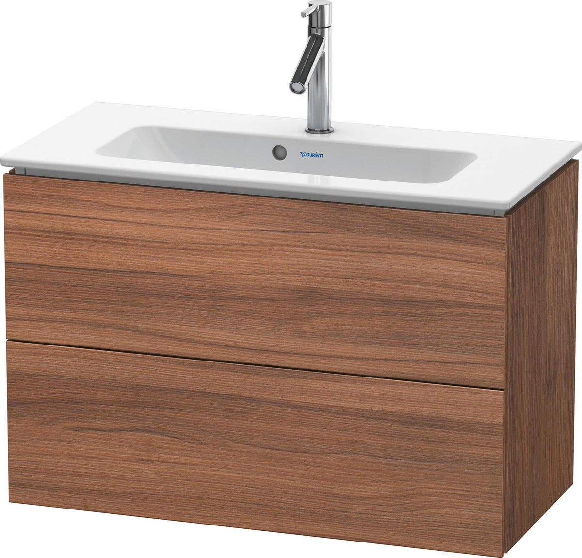 DURAVIT L-Cube Waschtischunterbau 820 mm weiß matt mit 2 Schubkästen und Tip-On-Technik