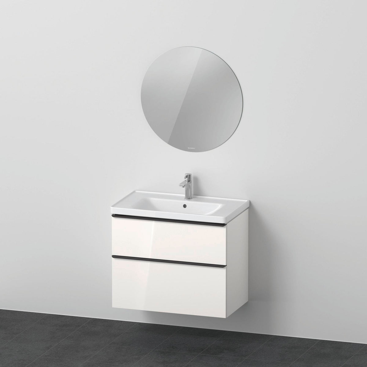 Duravit D-Neo Möbel-Set wandhängend 800x480mm mit Waschtisch, Unterbau, Auszug, Spiegel und LED-Beleuchtung in Eiche