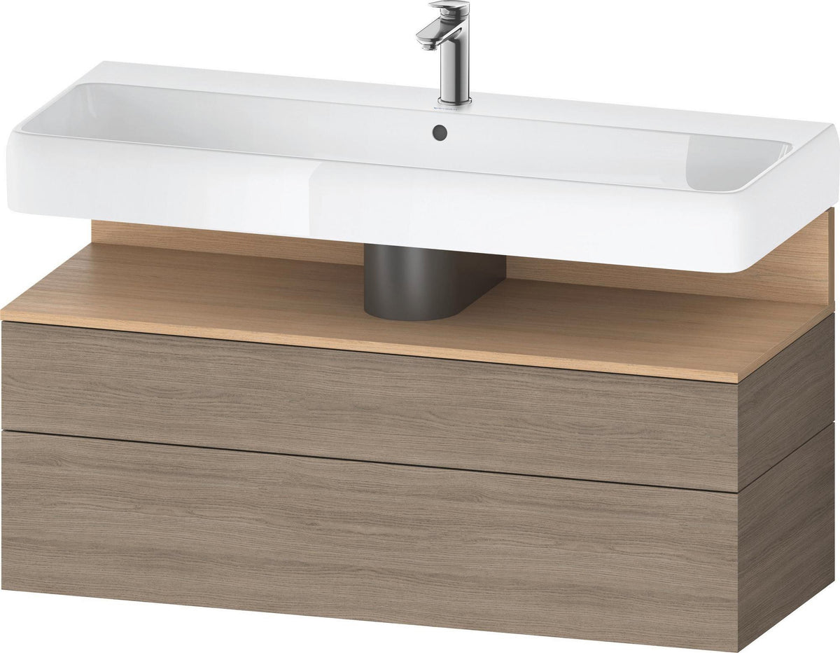 Duravit Qatego Waschtischunterbau 1190 mm Weiß Hochglanz mit Tip-On-Technik