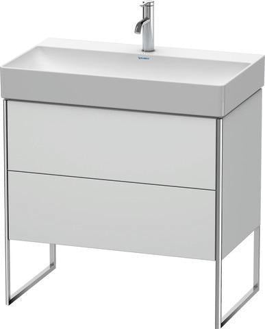 Duravit XSquare Waschtischunterbau 784 mm mit integriertem Fußgestell in Eiche silber-matt