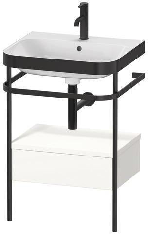 Duravit Waschtischset HAPPY D.2 PLUS 575x490mm ein Hahnloch taupe supermatt