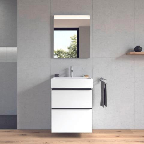 DURAVIT Waschtisch Vero Air 600 mm mit Überlauf, 1 Hahnloch, weiß – Wandmontage