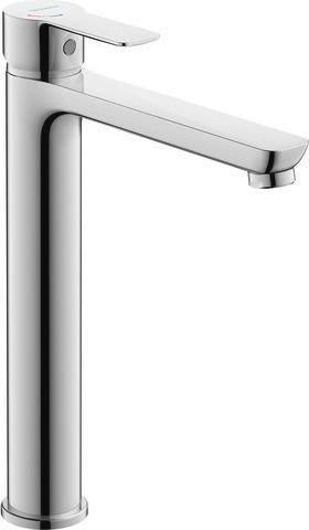 Duravit D-Code Einhebel-Waschtischmischer XL 180 mm, ohne Zugstange, FreshStart, MinusFlow, Schwarz Matt