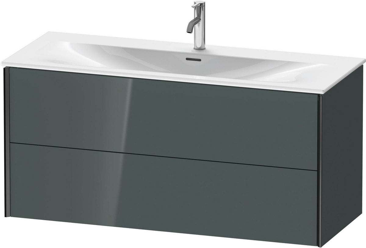 DURAVIT XViu Waschtischunterbau wandhängend 1210 mm, 2 Schubkästen, weiß matt – ohne Griff, mit Tip-On-Technik