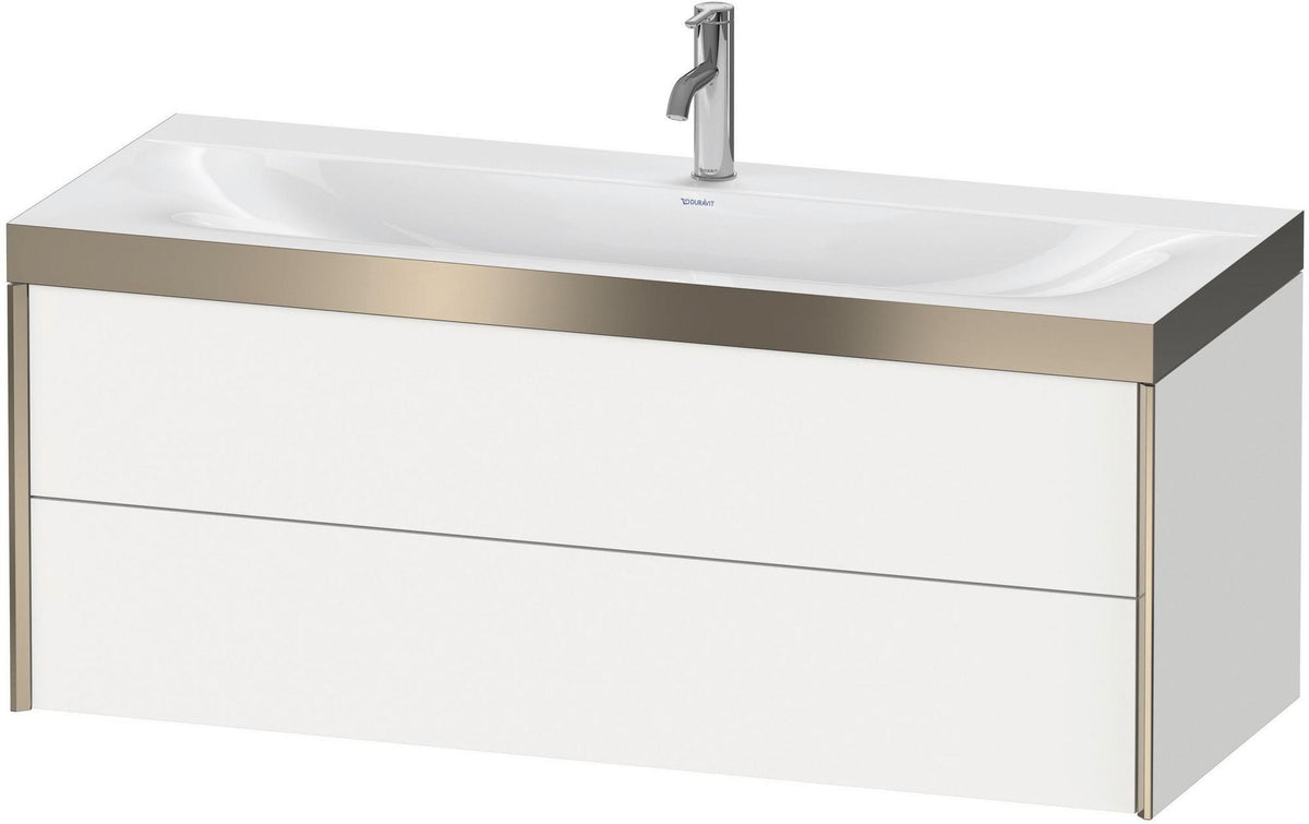 DURAVIT XViu c-bonded Waschtischset 1200 mm wandhängend mit 2 Schubkästen – Weiß