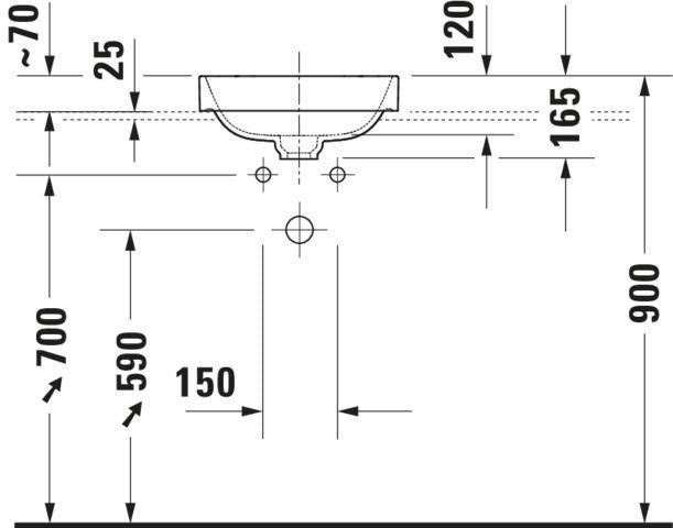 DURAVIT Aufsatzbecken Happy D.2 Plus 400 mm Weiß mit WonderGliss – ohne Überlauf, geschliffen