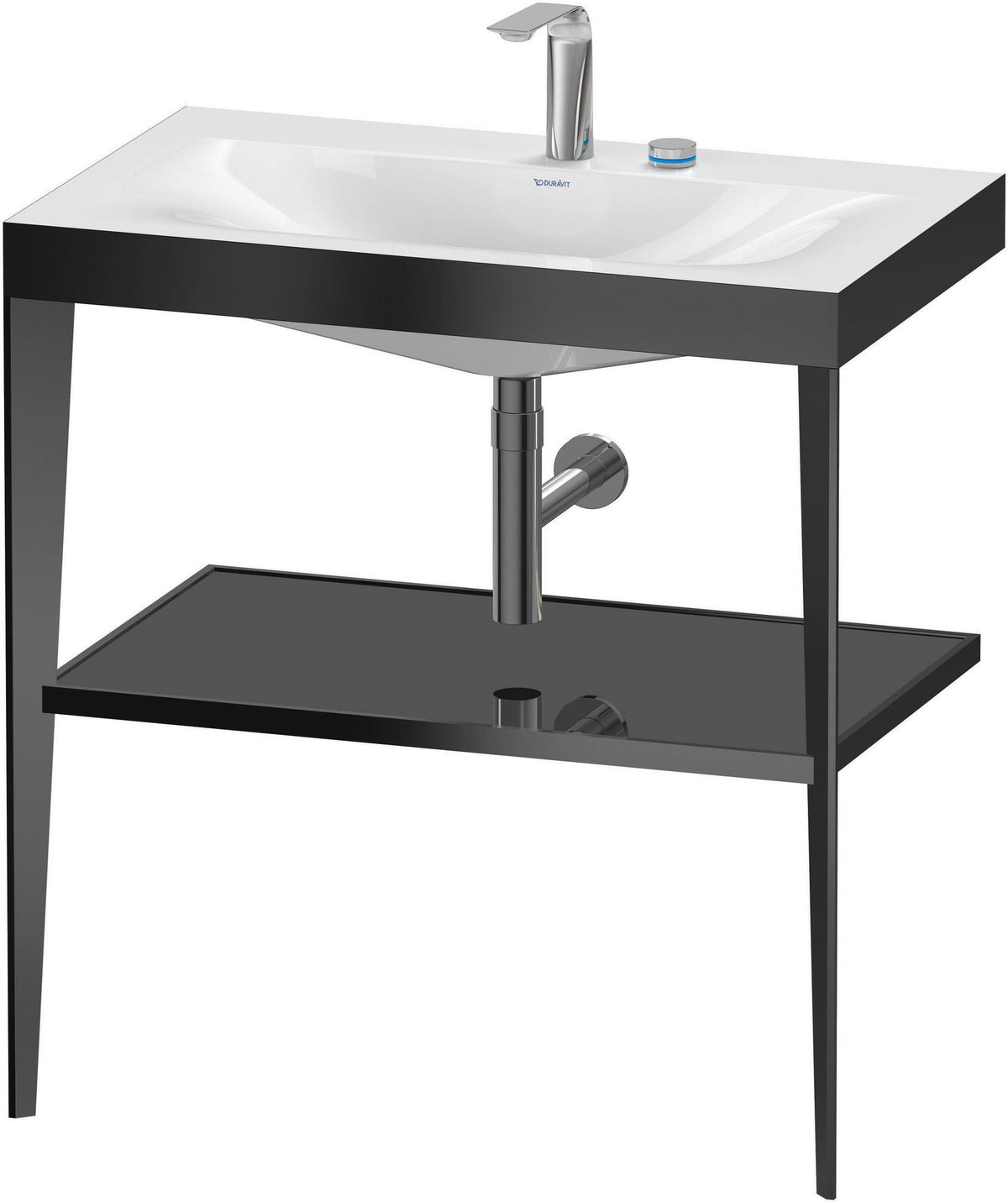 DURAVIT XViu c-bonded Waschtisch-Set mit Metallkonsole, 800 mm, apricot pearl hochglanz