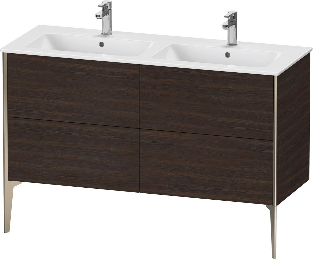 DURAVIT XViu Waschtischunterbau bodenstehend 1280 mm, 4 Auszüge, weiß matt – Tip-On