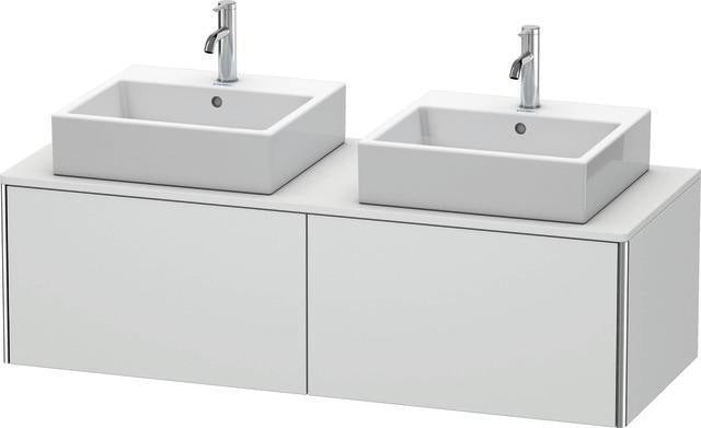 Duravit Waschtischunterbau XSQUARE 1400x400x548mm 2 Auszüge s-matt Eiche Ahorn links
