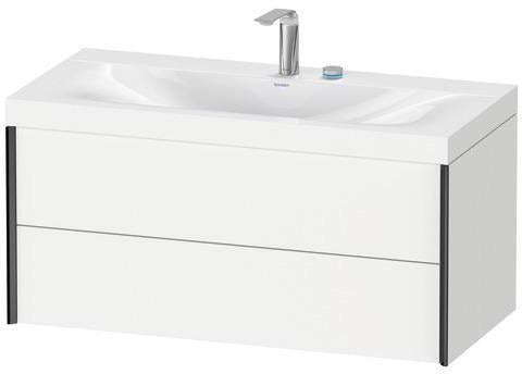 Duravit Möbelwaschtischset XViu 1000x480mm mit Unterbau, Nussbaum mitte und keramischer Ventilabdeckhaube