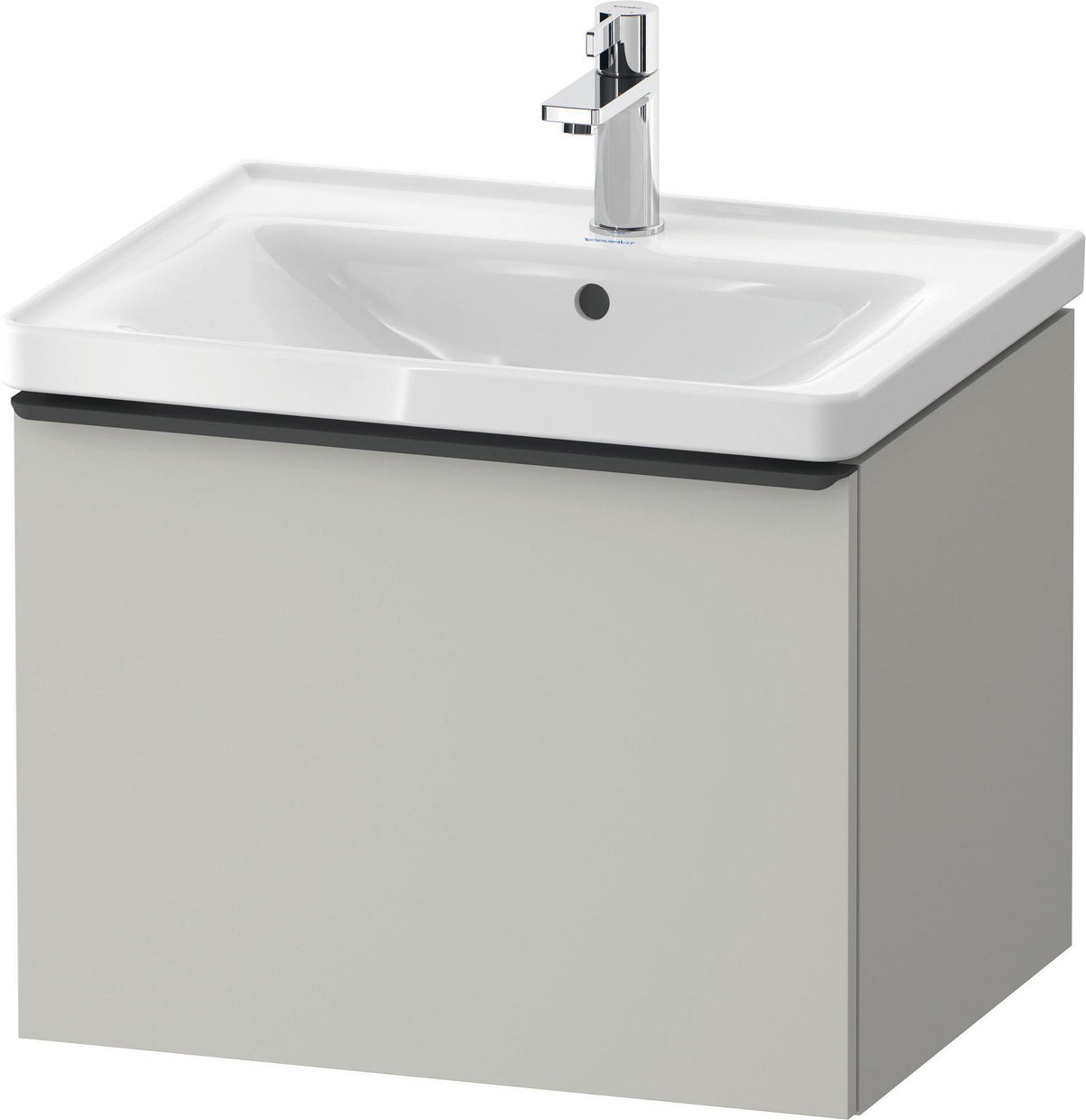 DURAVIT D-Neo Waschtischunterbau 584 mm betongrau matt mit 1 Auszug und Soft-Close