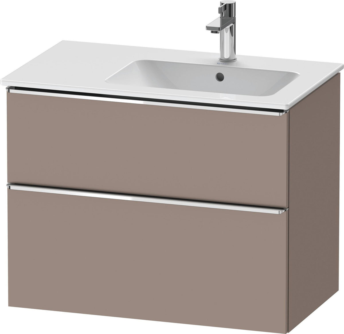 DURAVIT D-Neo Waschtischunterbau 810 mm Weiß Matt mit Bronze Griff und Soft-Close