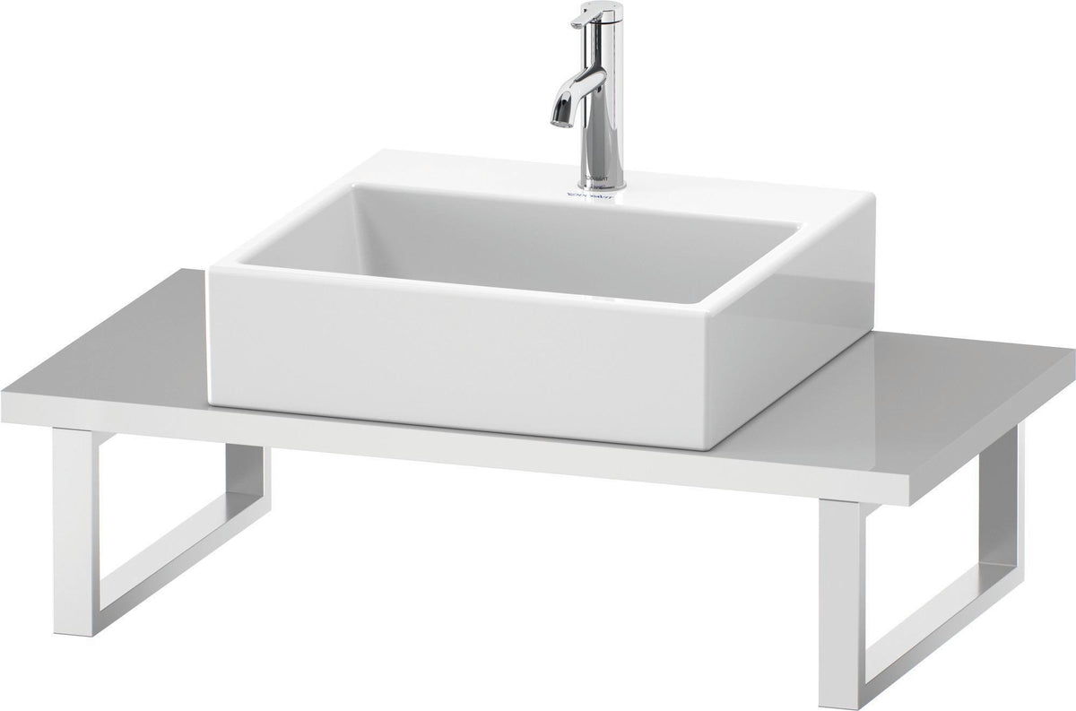 DURAVIT L-Cube Konsole Compact 1 Ausschnitt, 30x480x800 mm, Dolomiti Grey HGL