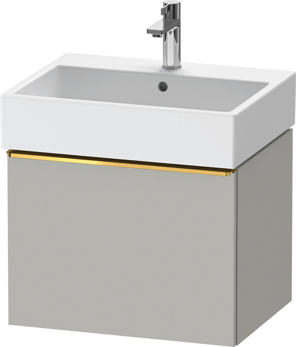 DURAVIT D-Neo Waschtischunterbau 584 mm wandhängend mit 1 Auszug, Griff Bronze, Weiß Matt