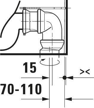 DURAVIT Soleil by Starck Stand-WC Kombi 650 mm, spülrandlos, weiß, inkl. Befestigung