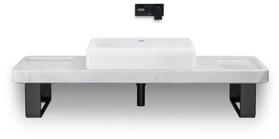 DURAVIT Qatego Aufsatzbecken mit Konsole 1400 mm Weiß Hochglanz HygieneGlaze