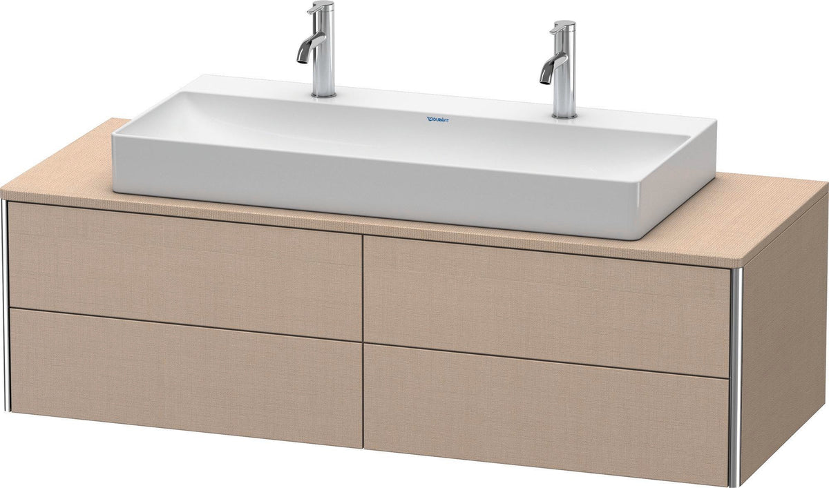 DURAVIT XSquare Waschtischunterbau 1400 mm, 4 Schubkästen, betongrau matt, wandhängend