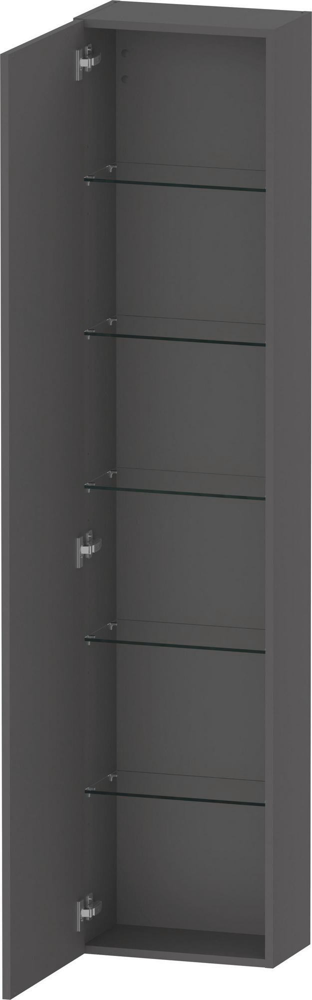DURAVIT DuraStyle Hochschrank 400 mm betongrau matt, 1 Tür links, Soft-Close