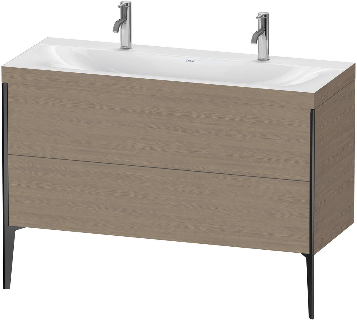 DURAVIT XViu c-bonded Waschtischunterbauset 1200 mm Eiche mit 2 Auszügen