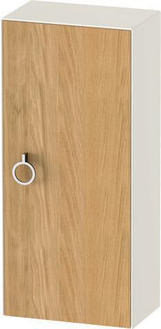 DURAVIT White Tulip Halbhochschrank 400 mm, Tür links, Nussbaum/Taupe, Soft-Close