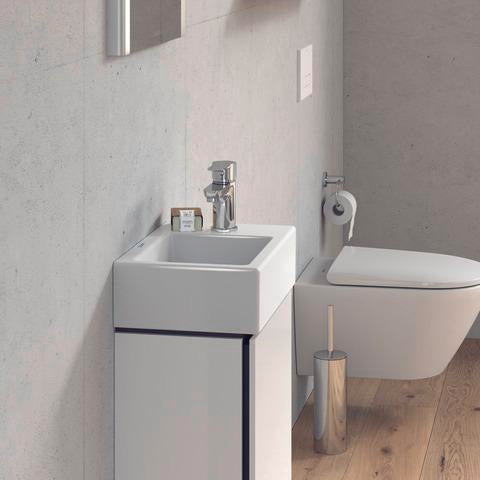 Duravit L-Cube Waschtischunterbau 364 mm betongrau matt, 1 Tür rechts, wandhängend