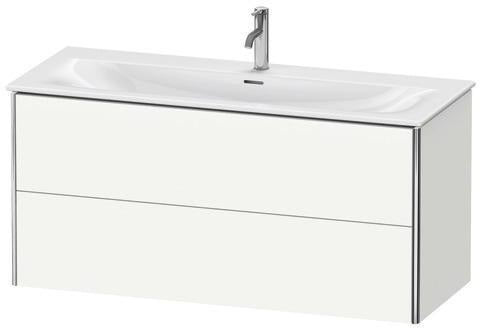 Duravit XSquare Waschtischunterbau 1210 mm, 2 Schubkästen, weiß matt, wandhängend, Tip-On