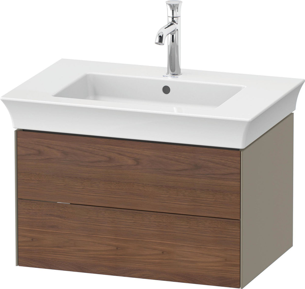 DURAVIT White Tulip Waschtischunterbau 684 mm, 2 Schubkästen, weiß seidenmatt, LED