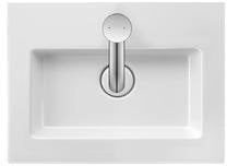 DURAVIT White Tulip Handwaschbecken 450 mm von Philippe Starck – Weiß, 1 Hahnloch, wandhängend