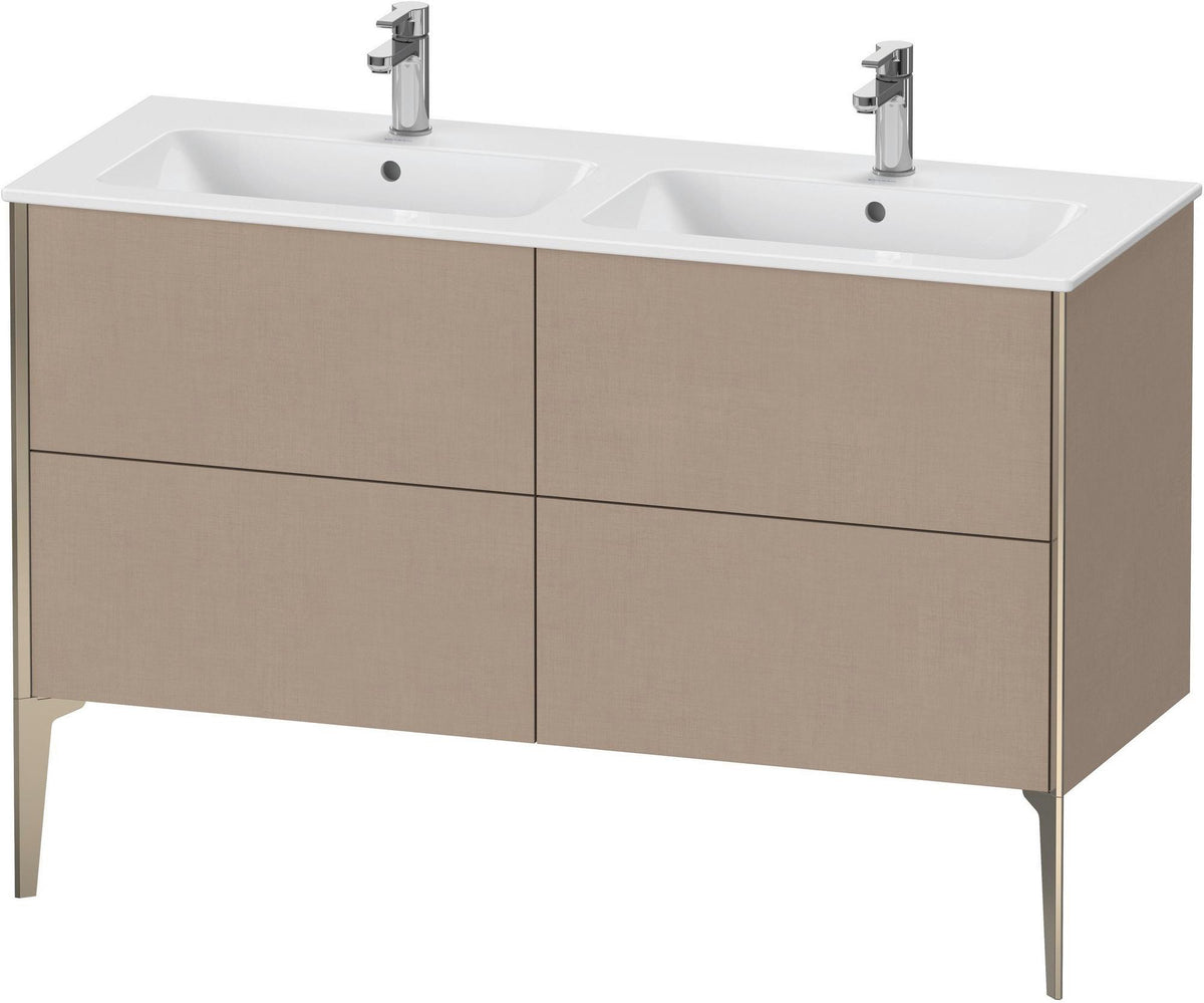 DURAVIT XViu Waschtischunterbau bodenstehend 1280 mm, 4 Auszüge, weiß matt – Tip-On