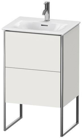 Duravit XSQUARE Waschtischunterbau 840 mm weiß matt – 2 Auszüge mit Tip-On-Technik