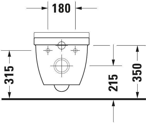 Duravit Wand-WC Starck 3 540 mm Tiefspüler spülrandlos Durafix weiß