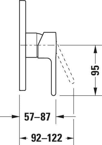 Duravit B.2 Einhebel-Brausemischer Unterputz – Keramikmischsystem, Chrom Hochglanz