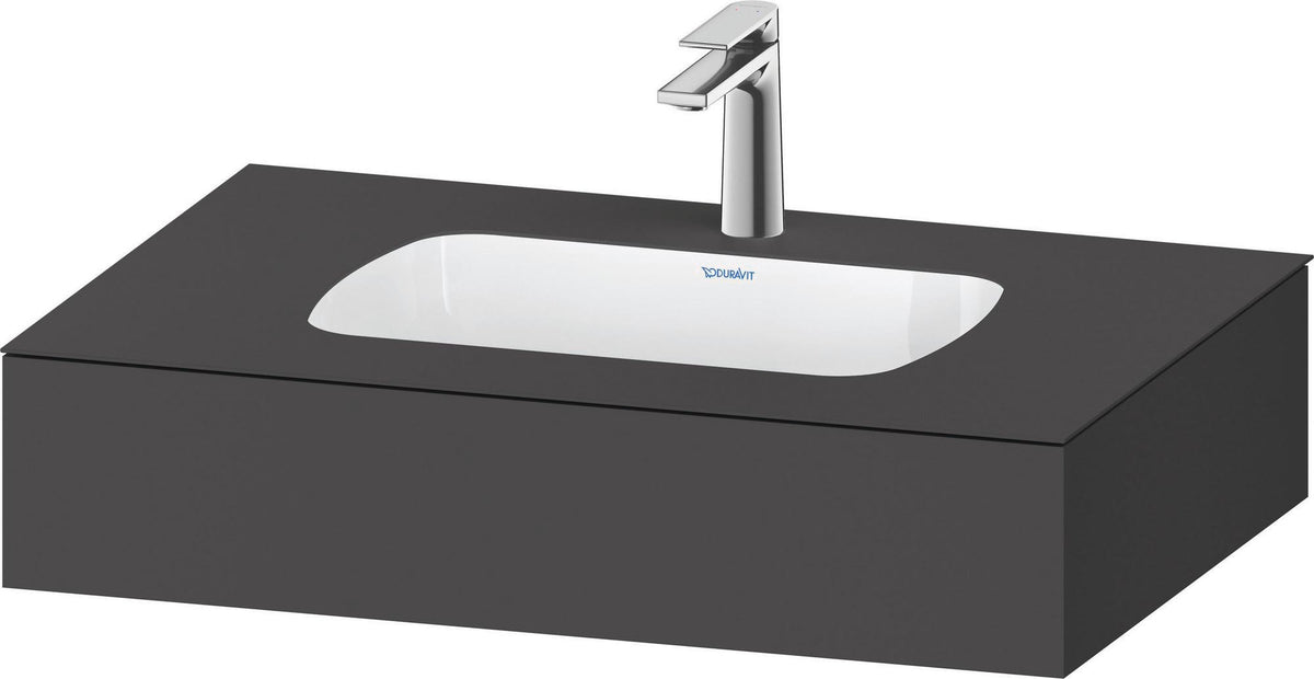 DURAVIT Qatego Einbauwaschtisch mit Konsole 800x550mm Weiß Hochglanz – Studio F. A. Porsche