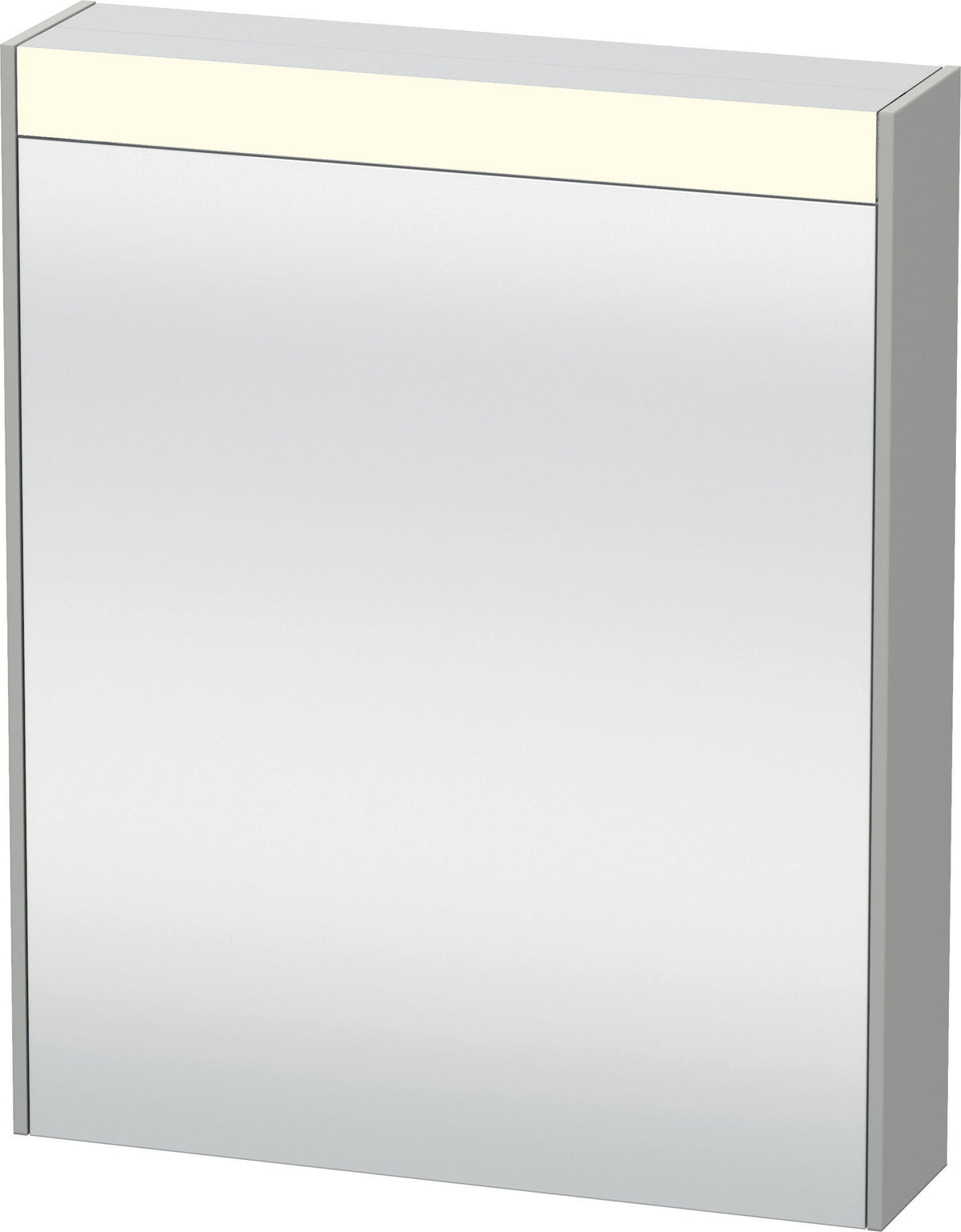 DURAVIT Brioso Spiegelschrank 620 mm graphit matt – 1 Tür links, LED-Beleuchtung, Steckdose