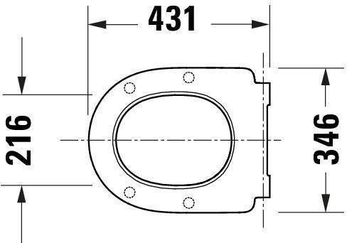 DURAVIT Univavo WC-Sitz D-Form tief 438 mm mit Absenkautomatik und Edelstahl-Scharnieren