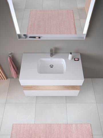 DURAVIT Qatego Einbauwaschtisch mit Konsolenwaschtischunterbau 1000 mm, 1 Auszug, antibakteriell