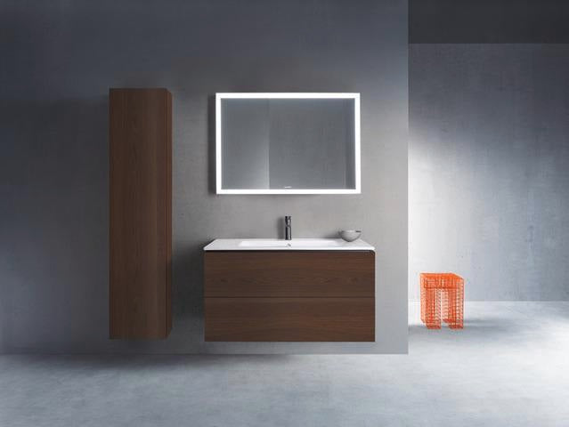 Duravit L-Cube Waschtischunterbau 1020 mm taupe matt – wandhängend, 2 Schubkästen, Tip-On