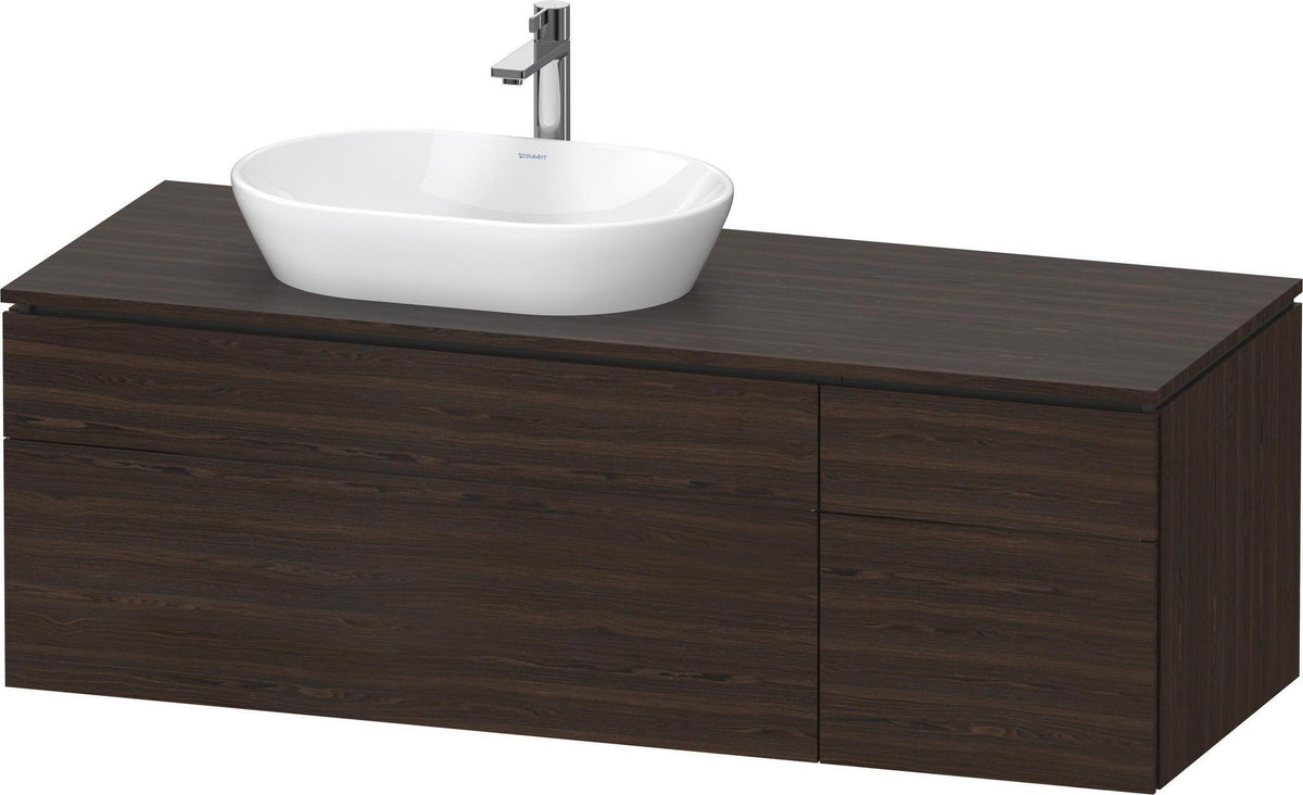 Duravit L-Cube Waschtischunterbau 1420 mm Taupe supermatt mit Tip-On Technik