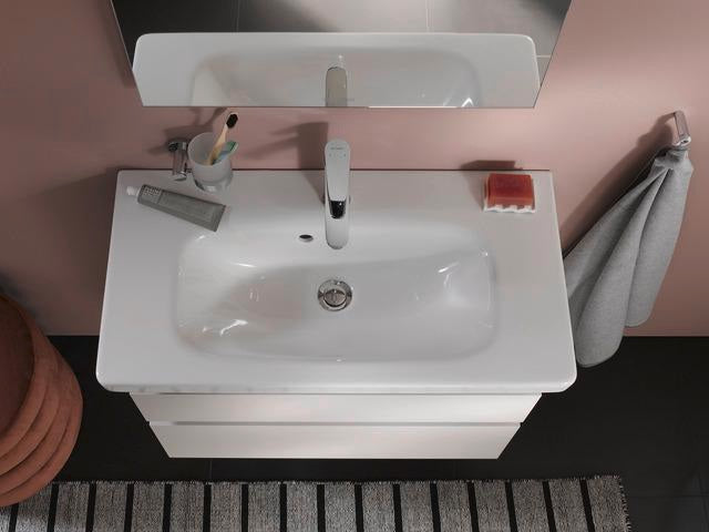 DURAVIT D-Code Glashalter mit Glas links in Chrom – Wandmontage, verchromt, inkl. Befestigungsmaterial